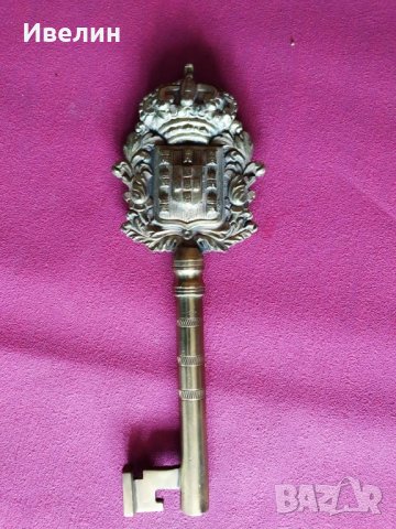 стар бронзов ключ, снимка 3 - Декорация за дома - 29708263