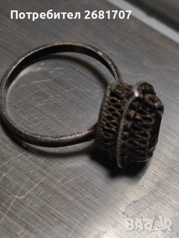 Стар сребърен пръстен , снимка 4 - Антикварни и старинни предмети - 38845262