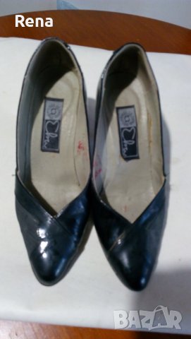 Дамски черни лачени обувки, снимка 2 - Дамски обувки на ток - 39660722