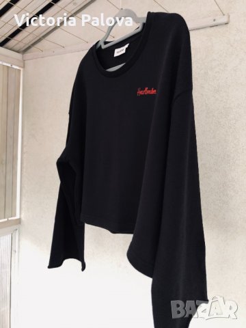 Младежка черна блуза-кроп тип худи HEARTBRECKER, снимка 8 - Блузи с дълъг ръкав и пуловери - 32114958