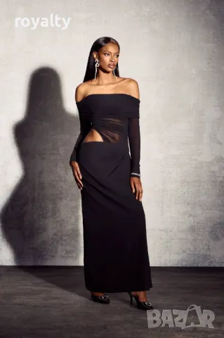 Елегантна черна дамска рокля , снимка 6 - Рокли - 49267930
