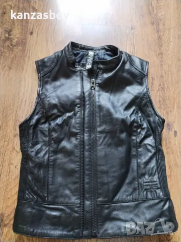  G-star 5620 Custom Zip Leather - страхотен Дамски Елек Естествена Кожa М, снимка 7 - Якета - 50150337