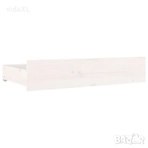 vidaXL Рамка за легло с чекмеджета, бяла, 180x200 см, Super King, снимка 8 - Спални и легла - 56146650