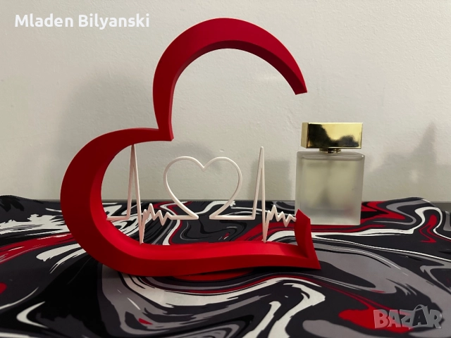 3D принтирана декорация „Сърце с пулс“ – перфектен подарък