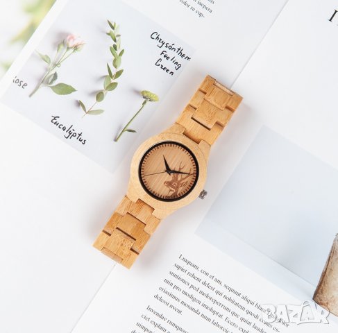 Оригинален, ръчно изработен дървен часовник, Модел D28, снимка 4 - Други - 26818363