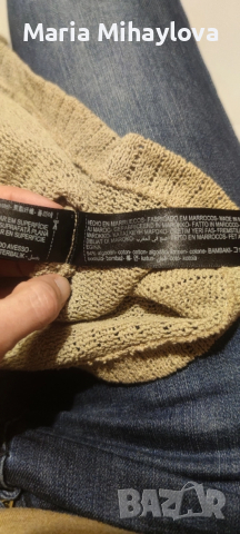 Massimo Dutti - Дамка плетена блуза с къс ръкав, снимка 2 - Тениски - 52447791