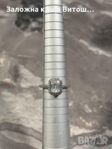 Златен пръстен със бял циркон Glamira 2.9гр. 18 карата бяло злато, снимка 10 - Пръстени - 47304846