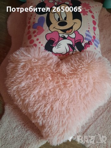 Възглавнички пух-лама "Сърце" в розово , снимка 4 - Възглавници - 42654617