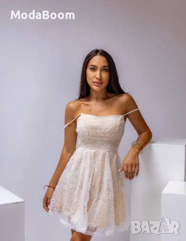 Бяла дамска рокля , снимка 6 - Рокли - 48726283