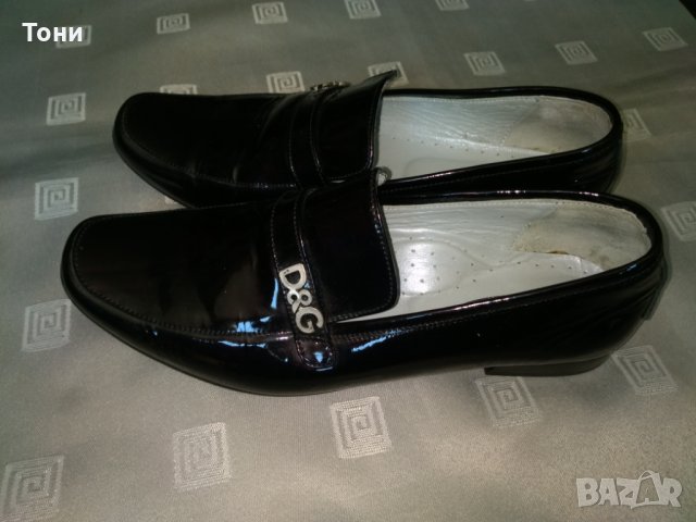 Елегантни кожени обувки D&G, снимка 1 - Дамски елегантни обувки - 29310240