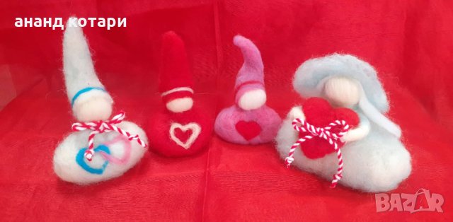 Кукли мартенички от вълна за здраве и любов