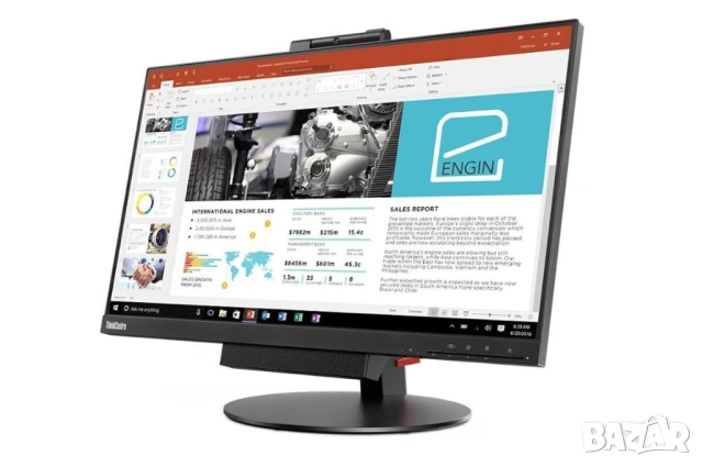 • All in One компютър Lenovo 24" IPS i3-6100T/8GB RAM/128GB SSD