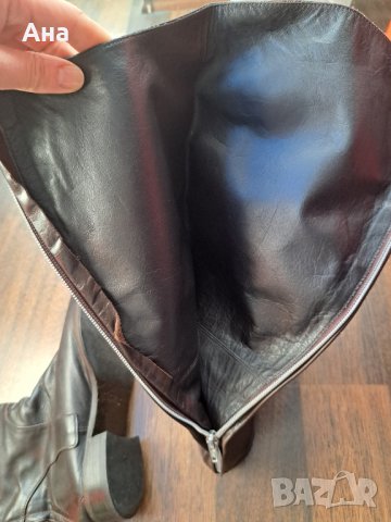 Тъмно кафяви дамски ботуши, снимка 2 - Дамски ботуши - 38514546