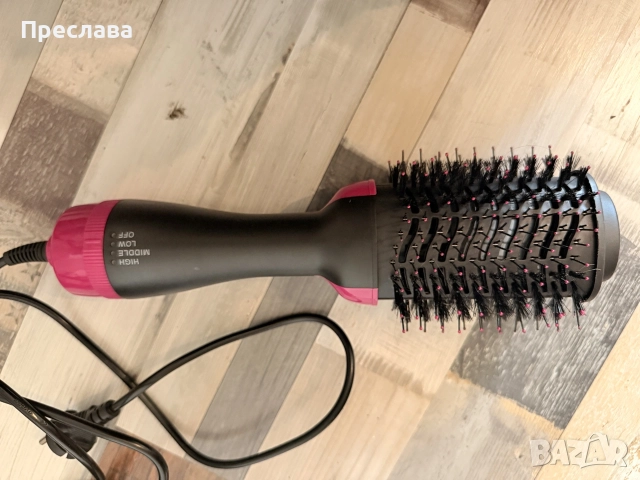Eлектрическа четка с горещ въздух, 3 в 1, 1000 W, Йонна технология, 3 режимана работа 