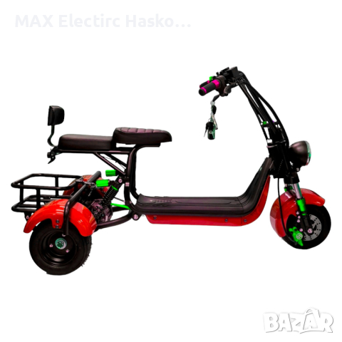Детска електрическа триколка LITTLE HARLEY 1200W - RED, снимка 2 - Мотоциклети и мототехника - 44649042