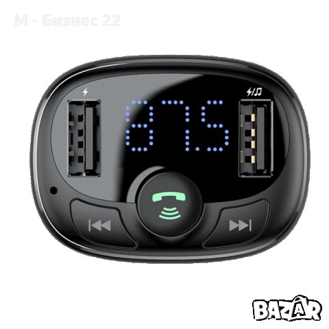 Baseus Трансмитер FM Bluetooth, черно, снимка 5 - Зарядни за кола - 42351037