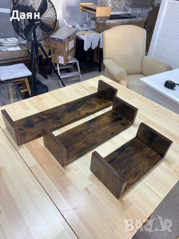 Комплект от 3 стенни етажерки SONGMICS , снимка 5 - Етажерки - 51810114