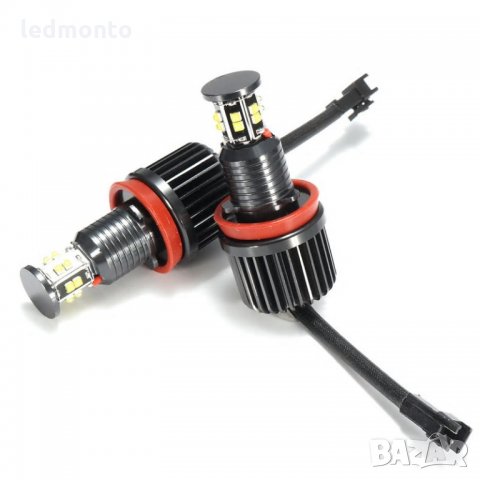 H8 LED ангелски очи Halo Ring лед крушка, angel eyes за BMW за E82 E90 E92 E60 E61 E63 E89 X6, снимка 5 - Аксесоари и консумативи - 29959516