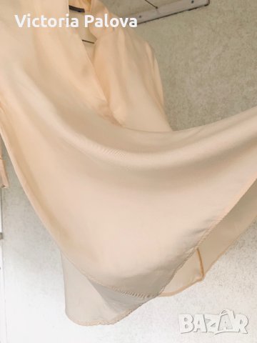 COS Швеция интересна блуза кроп-камбанка кайсиев цвят, снимка 7 - Корсети, бюстиета, топове - 42363326