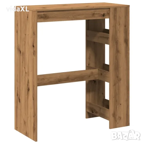 vidaXL Бар маса с рафтове дъб артизан 90x40x103,5 см инженерно дърво, снимка 6 - Маси - 56148193