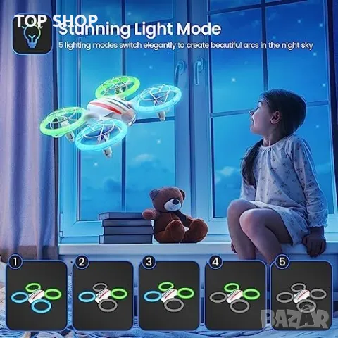 Нов Дрон за деца пълна защита и двойни батерии Подарък Дете, снимка 8 - Конструктори - 49249302