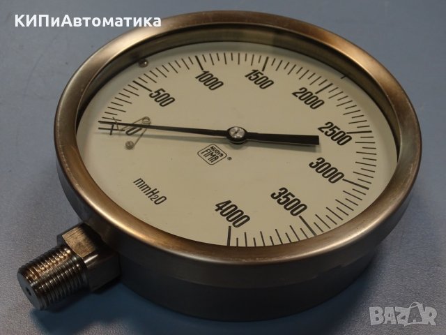 Манометър Nuova Fima Ф160, 0-4000 mm/H2O, снимка 6 - Резервни части за машини - 34902766