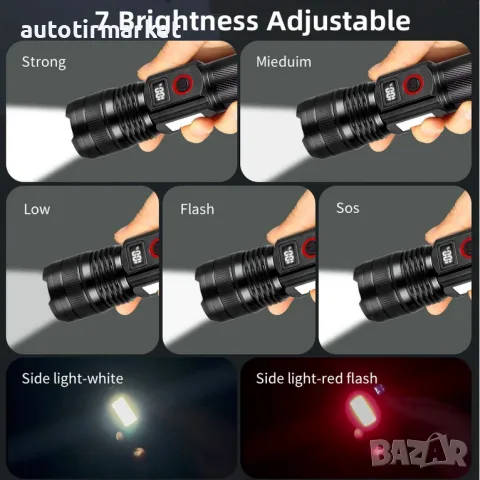 LED Фенер с USB зареждане – T621, снимка 3 - Аксесоари и консумативи - 56054802