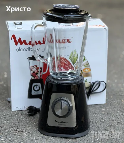 Блендер Moulinex Blendforce Glass LM430810, 800W, стъклена кана 1.75L, 2 скорости + Pulse