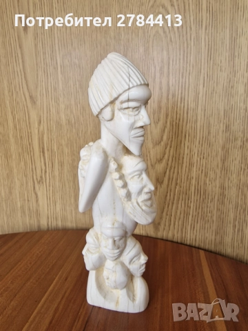 Маконде от слонова кост 23 см. 525 гр., снимка 5 - Статуетки - 52082885