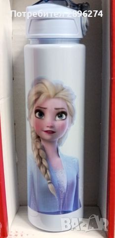 Шише за вода със сламка,700 мл. Любими анимационни герои , снимка 3 - Други стоки за дома - 52057689