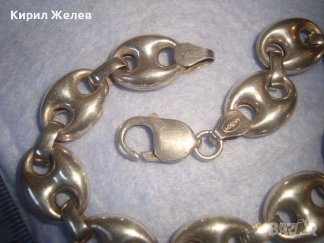 ПРЕКРАСНА МАРКОВА СРЕБЪРНА ВИНТИДЖ АРТ ГРИВНА СРЕБРО 925 РЕТРО ПЛЕТКА 27817, снимка 5 - Гривни - 38323324