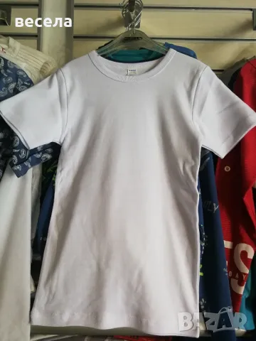 бели фанелки за училище. памук 100% , еластична,.