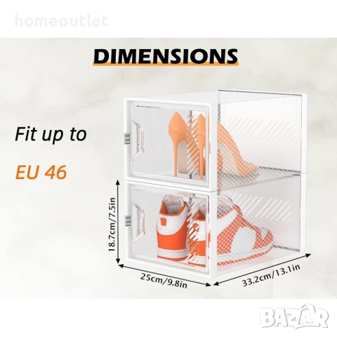 ПРОМОЦИЯ Органайзер за обувки от PVC (24 части) HOMIDEC FY-XH220805001, снимка 7 - Шкафове - 52801077