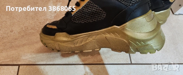 Сникърси Versace черно и златно, снимка 4 - Маратонки - 53033461