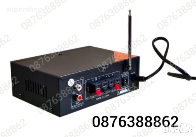 Мощен мини стерео усилвател SN-777BT Bluetooth/USB/FM, снимка 6 - Ресийвъри, усилватели, смесителни пултове - 39661788