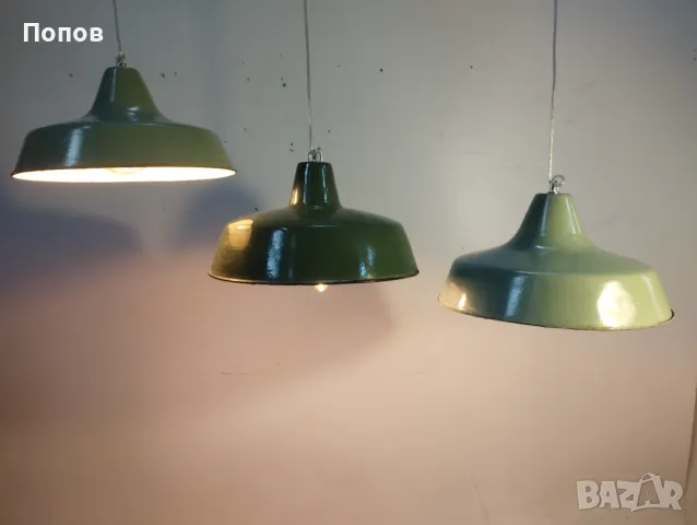 Индустриални емайлирани лампи, снимка 2 - Лампи за таван - 48484994