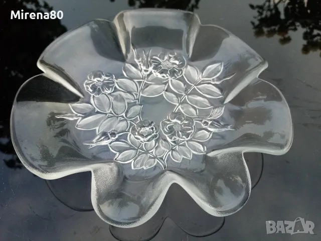 * Walther Glass * - кристална купа, снимка 2 - Чинии - 55793241