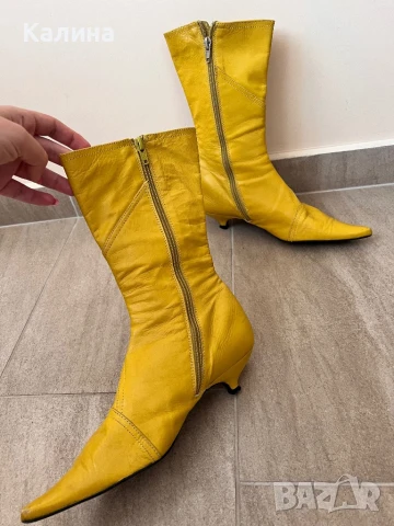 Боти от естествена кожа Buffalo London, снимка 4 - Дамски боти - 50624448