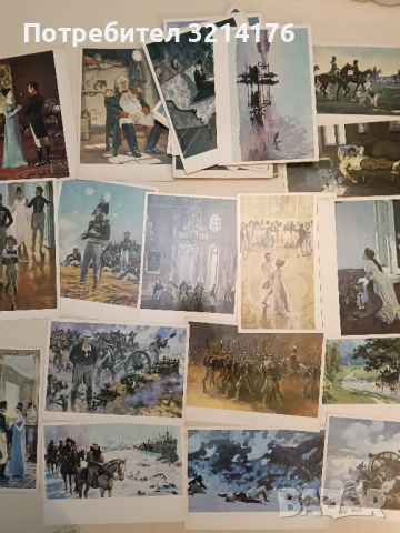 Война и мир. 32 открытки - худ. А.В. Николаева; Л.Н. Толстой, снимка 2 - Специализирана литература - 52365369