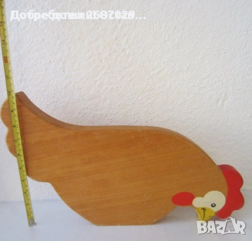 Петел метал, голям и петел голяма дъска за рязане, кокошка и пиленца от дърво, снимка 10 - Декорация за дома - 33490165