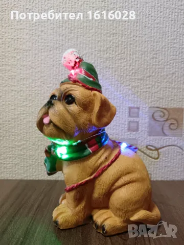 LED светещо декоративно коледно куче., снимка 2 - Декорация за дома - 48491539