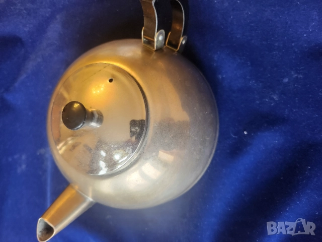 чайник малък, мелхиор, 2 броя: вместимост ок.0,5 л. и 0,75 л., СССР, солидни, здрави, ново състояние, снимка 5 - Други - 49597570