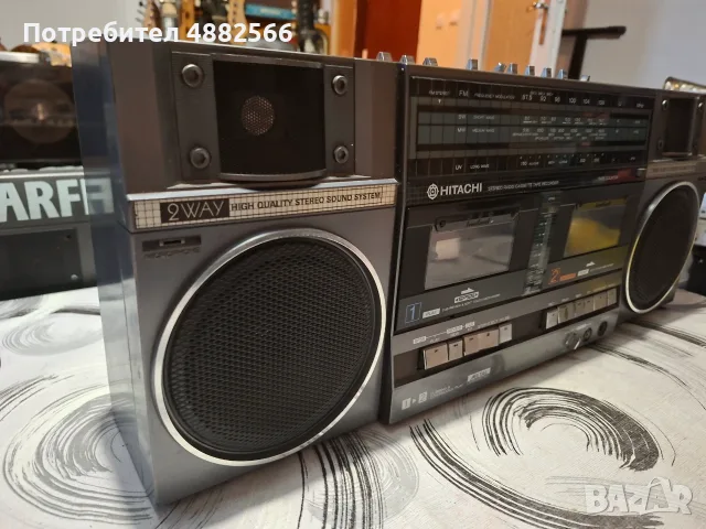 Касетофон Хитачи, снимка 8 - Радиокасетофони, транзистори - 55849202