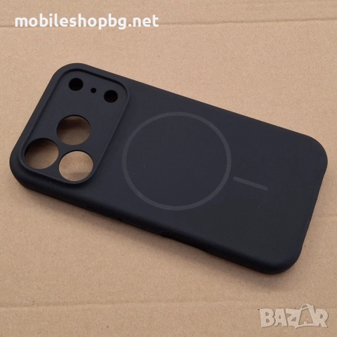 iPhone 17 Pro /iPhone 17 Pro Max кейс силиконов MagSafe защита на камерите черен, снимка 2 - Калъфи, кейсове - 51906627