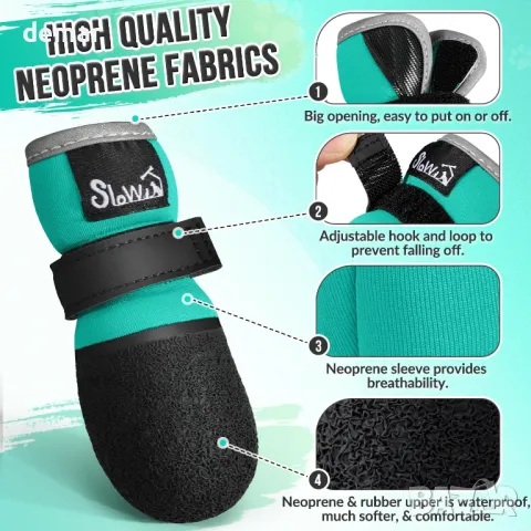 Eyein Кучешки ботуши, водоустойчиви, дишащи, отразяващи, неплъзгащи се (размер 4:5,1-5,5 см), снимка 3 - За кучета - 49513751