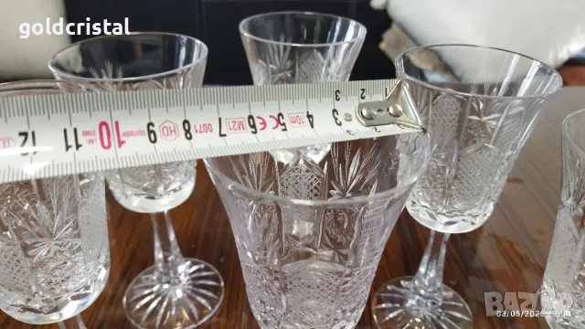 кристални чаши Зорница лукс , снимка 6 - Антикварни и старинни предмети - 50180125
