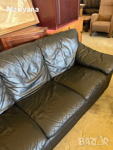 Ъглов / Прав диван - Естествена кожа , снимка 6 - Дивани и мека мебел - 50065311