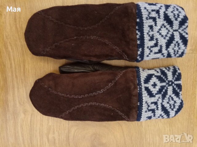 Домашни пантофи и ръкавици естествена кожа, снимка 7 - Ръкавици - 40052706