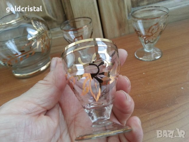 Чашки и гарафа за ракия ликьор, снимка 2 - Антикварни и старинни предмети - 37685503