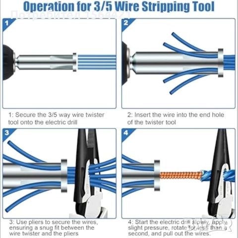 ИЗЧЕРПАН комплект за навиване на кабел, кабели, жици 3 части, снимка 6 - Други инструменти - 51985367